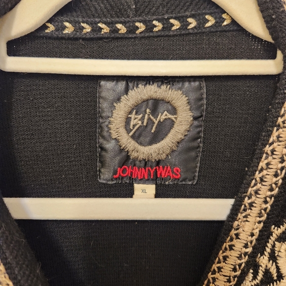 Johnny Was Black and Gold Embroidered Biya Cardigan XL - Picture 3 of 6